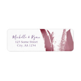 Elegant Burgundy Tulip Floral Address Wedding