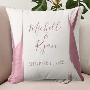 Elegant Burgundy Tulip Floral Wedding Keepake Kissen