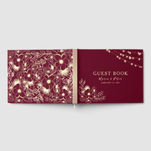 Elegant Burgundy Wedding Gästebuch