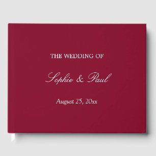 Elegant Burgundy Wedding Gästebuch