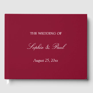 Elegant Burgundy Wedding Gästebuch