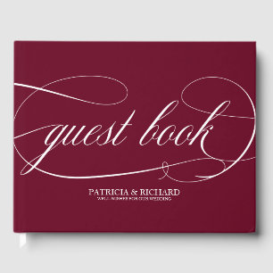 Elegant Burgundy Wedding Gästebuch