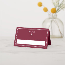 Elegant Burgundy Wedding Platzkarte