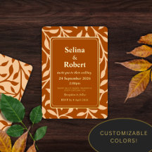 Elegant Burnt Orange Herbstlaubs