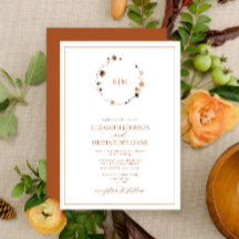 Elegant Burnt Orange Wappen Monogram Wedding