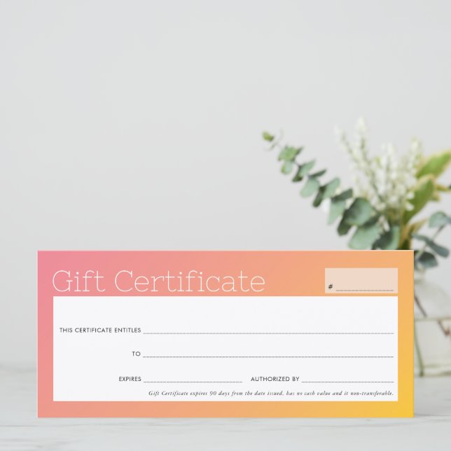 ELEGANT Business Beauty Salon gelb pink ombre (Stehend Vorderseite)