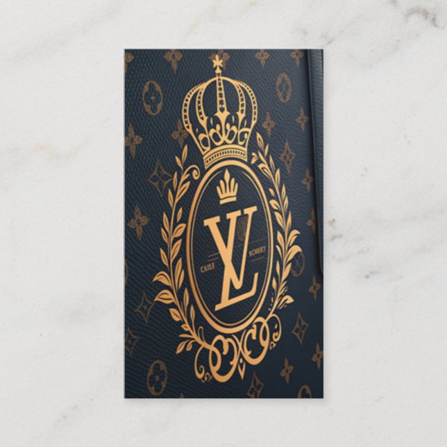 Elegant Business Card – Royal Gold Emblem Visitenkarte (Vorderseite)