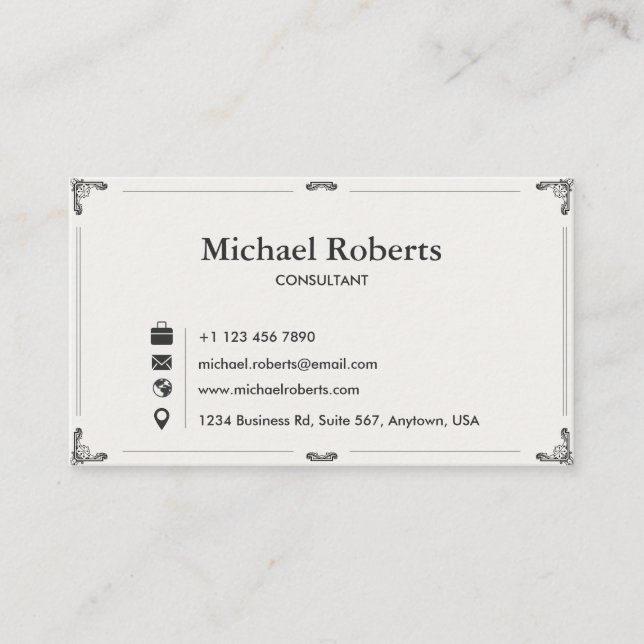 Elegant Business Card Visitenkarte (Vorderseite)