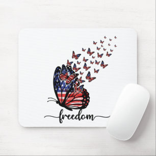 Elegant Butterflies   Amerikanische Flagge   Freih Mousepad