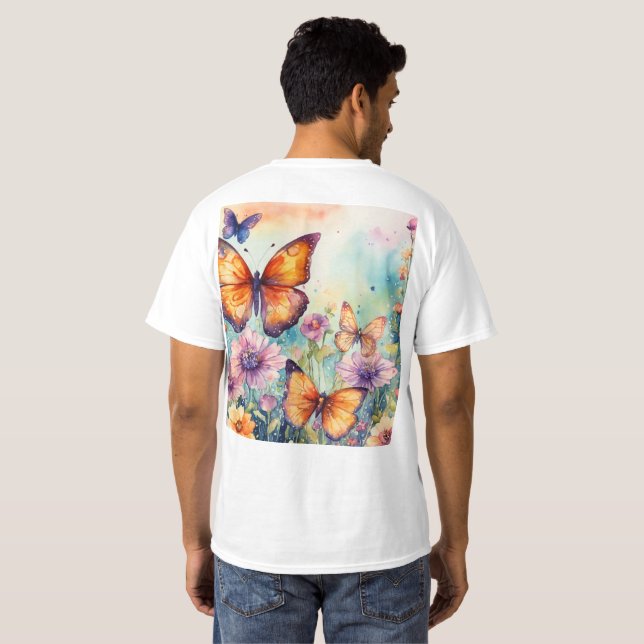 "Elegant Butterfly Bliss T - Shirt" T-Shirt (Schwarz voll)