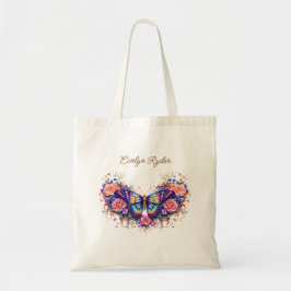 Elegant Butterfly Floral – Colorful Boho Art Tragetasche