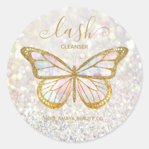 Elegant Butterfly Lash Cleanser Runder Aufkleber