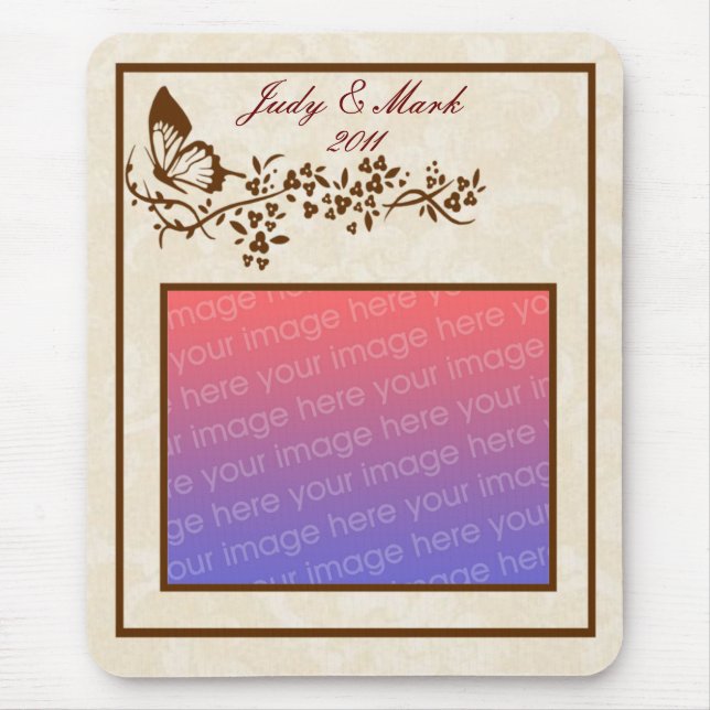 Elegant Butterfly Mouse Pad Mousepad (Vorne)