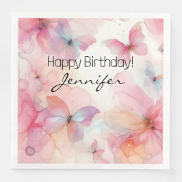 Elegant Butterfly Paper Napkin Serviette