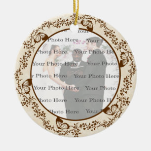Elegant Butterfly Round Ornament