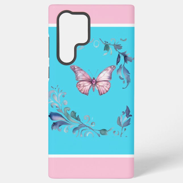 Elegant Butterfly Samsung Galaxy S22 Handy Case Samsung Galaxy Hülle (Rückseite)