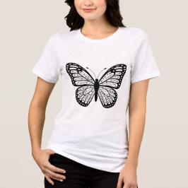 Elegant Butterfly T-Shirt for Women  Tri-Blend Shirt