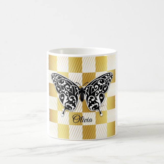 Elegant Butterfly Tasse Design von Eksi (Mittel)