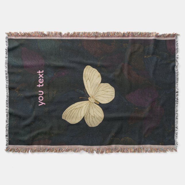 Elegant Butterfly Throw Blanket Decke (Vorderseite)