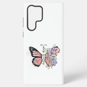 Elegant Butterfly und floral Design Samsung Galaxy Hülle