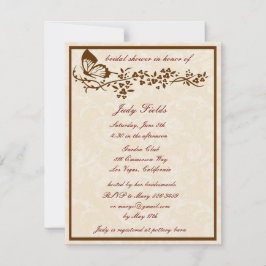 Elegant Butterfly Wedding Bridal Dusche Einladung