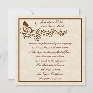 Elegant Butterfly Wedding Einladung