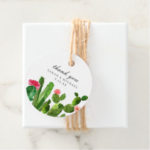 Elegant Cactus Garden   Hochzeit Geschenkanhänger