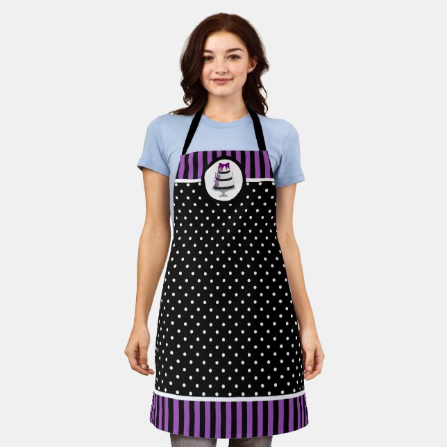 Elegant Cake Baker Polka Dot Schürze (Getragen)