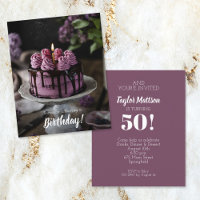 Elegant Cake Birthday Party Einladungen