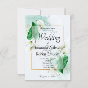 Elegant calla lilies Hochzeitseinladung Einladung
