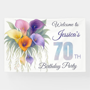 Elegant Calla Lily 70. Geburtstag Meilenstein Banner