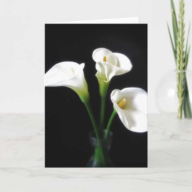 Elegant Calla Lily Blume 10 Karte (Vorderseite)