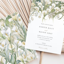 Elegant Calla Lily Wedding Delicate Pastel Florals
