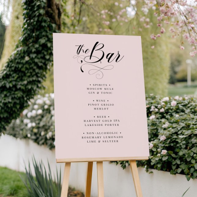 Elegant Calligraphy Classic Wedding Bar Menu Poste Poster (Von Creator hochgeladen)