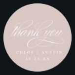 Elegant Calligraphy Dusty Pink Wedding Stickers<br><div class="desc">Mit unserer eleganten kalligraphischen Hochzeitskollektion mit ausgeklügeltem Drehbuch und zeitlosem Design stärken Sie Ihren Hochzeitsstil. Diese Kollektion ist perfekt für Paare, die sich auf moderne Art und Weise verwöhnen lassen, von Einladungen bis hin zu Menüs, die alle mit Ihren Details individuell gestaltet werden können. Fügen Sie Ihrem großen Tag eine...</div>