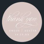 Elegant Calligraphy Dusty Pink Wedding Stickers<br><div class="desc">Mit unserer eleganten kalligraphischen Hochzeitskollektion mit ausgeklügeltem Drehbuch und zeitlosem Design stärken Sie Ihren Hochzeitsstil. Diese Kollektion ist perfekt für Paare, die sich auf moderne Art und Weise verwöhnen lassen, von Einladungen bis hin zu Menüs, die alle mit Ihren Details individuell gestaltet werden können. Fügen Sie Ihrem großen Tag eine...</div>