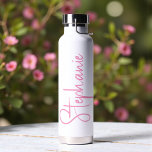 Elegant Calligraphy Script Personalized Name Trinkflasche<br><div class="desc">Elegant Calligraphy Script Personalized Name Water Bottle features your custom name in elegant calligraphy script. Perfect as personalized gifts for family and friends for Christmas and birthdays or as favors for weddings and events. Add a personalized touch to custom corporate gifts and more. Designed by ©2025 Evco Studio www.zazzle.com/store/evcostudio</div>