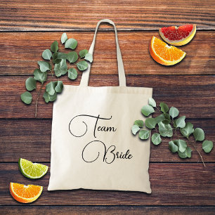 Elegant Calligraphy Team Bride Bridal Tragetasche