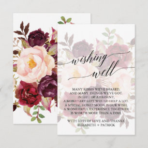 Elegant Calligraphy   Verblasste Blumenwünsche Begleitkarte