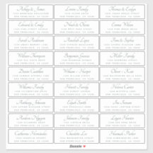 Elegant Calligraphy Wedding Guest Address Labels