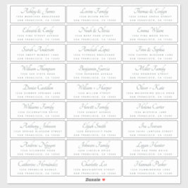 Elegant Calligraphy Wedding Guest Address Labels