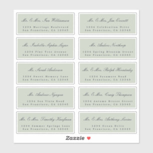 Elegant Calligraphy Wedding Guest Address Labels