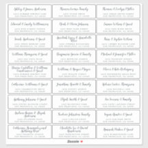 Elegant Calligraphy Wedding Guest Address Labels