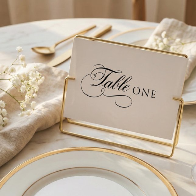 Elegant Calligraphy Wedding Table Number Tischnummer (Von Creator hochgeladen)