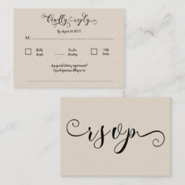 Elegant Calligrapy Script Traditionelle Hochzeit R Begleitkarte