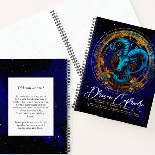 Elegant Capricorn Zodiac Sign Vintag Celestial Notizbuch