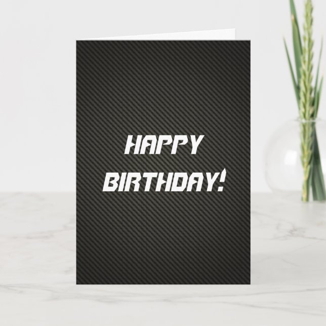 Elegant Carbon Fiber Birthday Card Karte (Vorderseite)