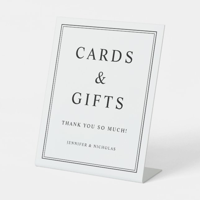 Elegant Cards And Gifts Wedding Sockelschild (Vorderseite)