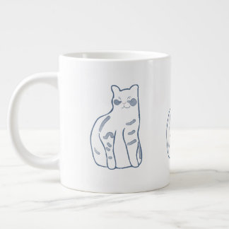 Elegant Cat Design Jumbo-Tasse