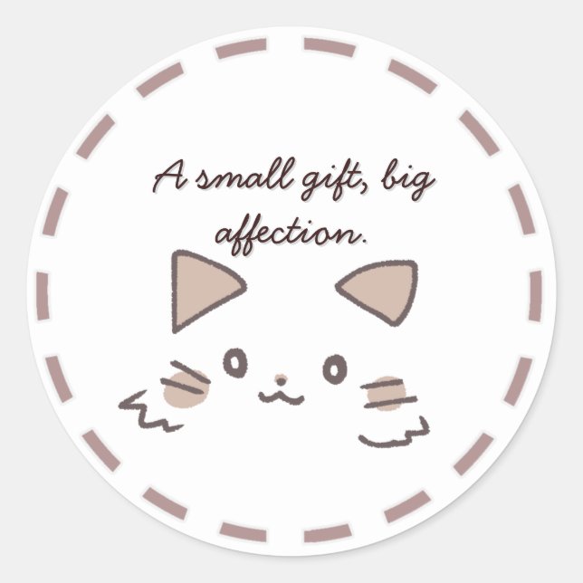 Elegant Cat Stickers - Personalized Giftシール (Vorderseite)